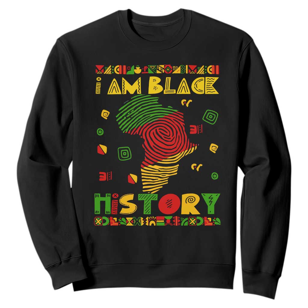I Am Black History Sweatshirt African American Pride Black DNA TS02 Black Printyourwear