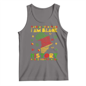 I Am Black History Tank Top African American Pride Kente TS02 Deep Heather Print Your Wear
