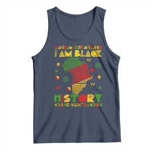 I Am Black History Tank Top African American Pride Kente TS02 Navy Print Your Wear
