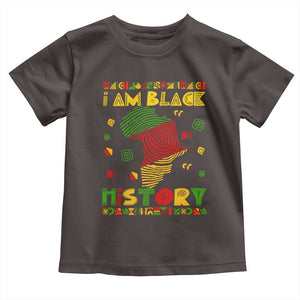 I Am Black History Toddler T Shirt African American Pride Kente TS02 Dark Chocolate Print Your Wear
