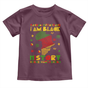 I Am Black History Toddler T Shirt African American Pride Kente TS02 Maroon Print Your Wear