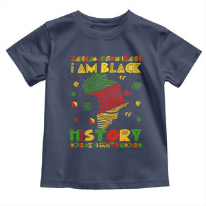 I Am Black History Toddler T Shirt African American Pride Kente TS02 Navy Print Your Wear