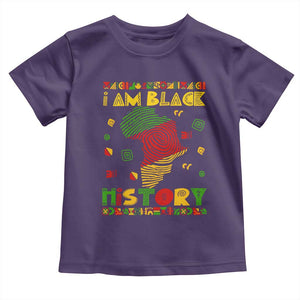 I Am Black History Toddler T Shirt African American Pride Kente TS02 Purple Print Your Wear