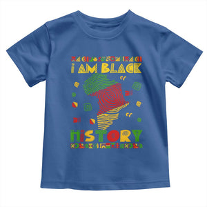 I Am Black History Toddler T Shirt African American Pride Kente TS02 Royal Blue Print Your Wear