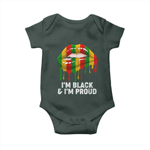 Black Girls Baby Onesie I'm Black And I'm Proud Woman Lips Dripping TS02 Print Your Wear