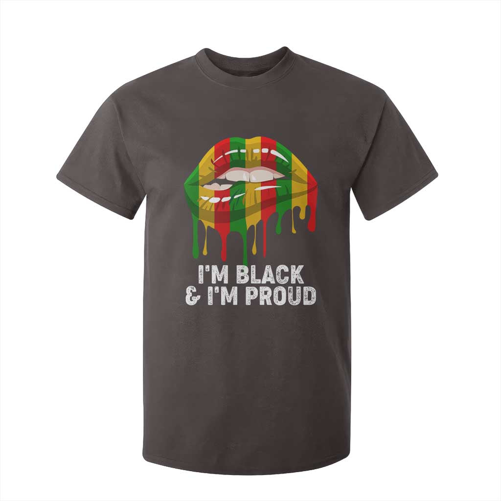Black Girls T Shirt For Kid I'm Black And I'm Proud Woman Lips Dripping TS02 Dark Chocolate Print Your Wear
