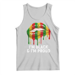 Black Girls Tank Top I'm Black And I'm Proud Woman Lips Dripping TS02 Ash Print Your Wear