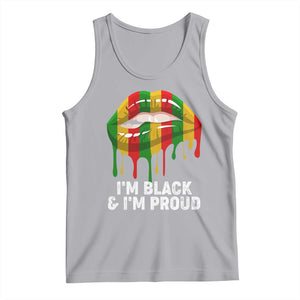 Black Girls Tank Top I'm Black And I'm Proud Woman Lips Dripping TS02 Athletic Heather Print Your Wear