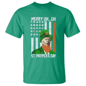 Funny Biden St Patricks Day T Shirt Merry 4th of Saint Patrick Uh Uh Leprechaun American Flag TS02 Irish Green Print Your Wear