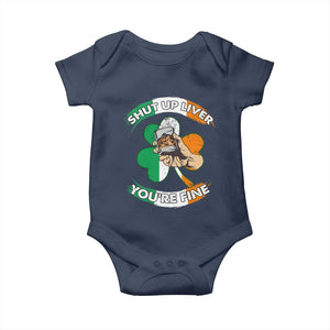 Funny St Patricks Day Baby Onesie Shut Up Liver You're Fine Drinking Team Squad TS02 Navy Print Your Wear