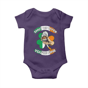 Funny St Patricks Day Baby Onesie Shut Up Liver You're Fine Drinking Team Squad TS02 Purple Print Your Wear