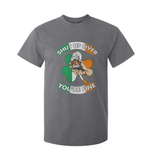 Funny St Patricks Day T Shirt For Kid Shut Up Liver You're Fine Drinking Team Squad TS02 Charcoal Print Your Wear
