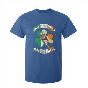 Funny St Patricks Day T Shirt For Kid Shut Up Liver You're Fine Drinking Team Squad TS02 Royal Blue Print Your Wear