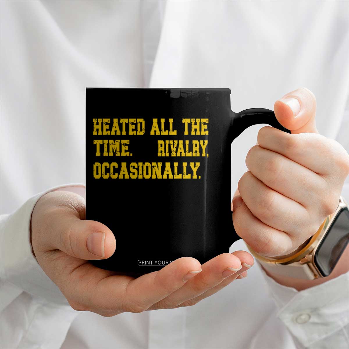 Heated All The Time Rivalry Occasionally Coffee Mug Viral Hockey Romance for Passionate Fans TS02 Print Your Wear