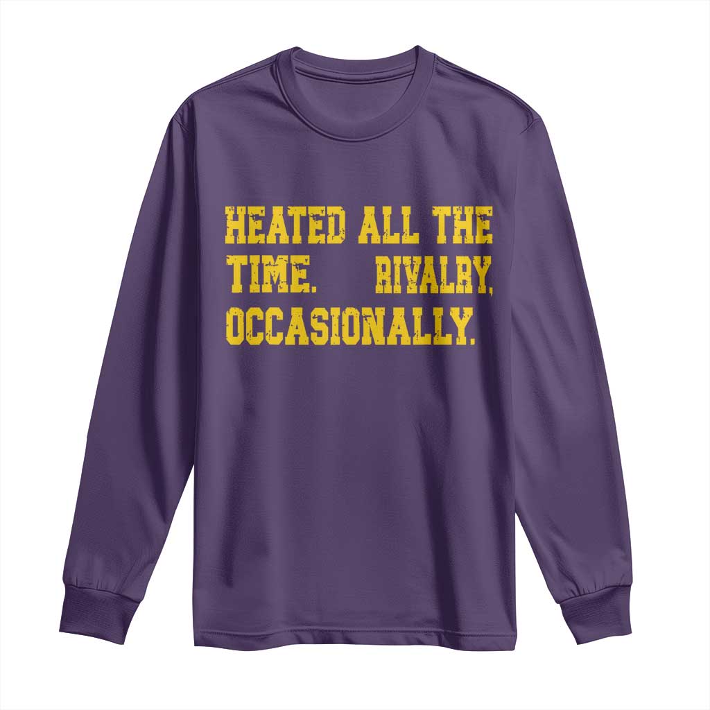 Heated All The Time Rivalry Occasionally Long Sleeve Shirt Viral Hockey Romance for Passionate Fans TS02 Purple Print Your Wear