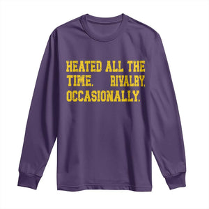 Heated All The Time Rivalry Occasionally Long Sleeve Shirt Viral Hockey Romance for Passionate Fans TS02 Purple Print Your Wear
