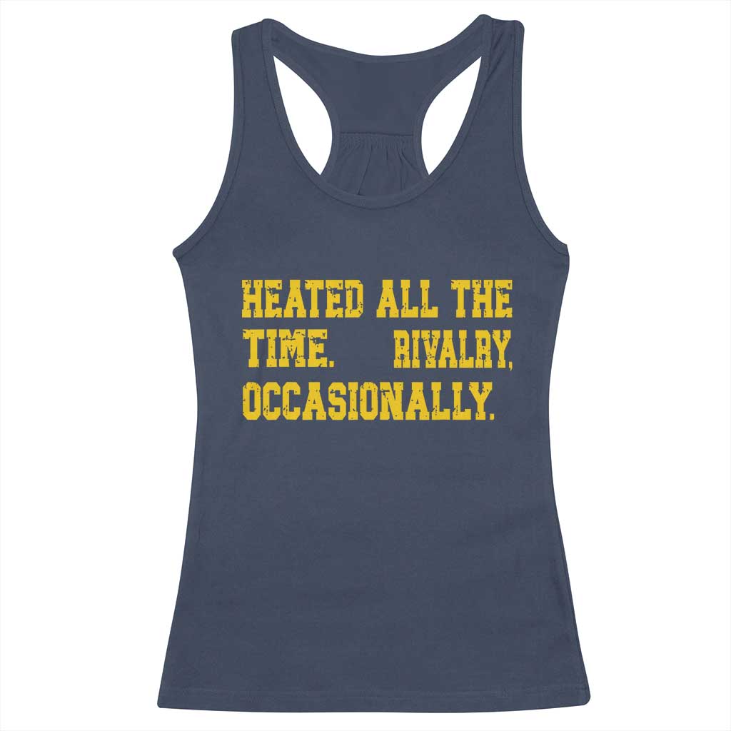 Heated All The Time Rivalry Occasionally Racerback Tank Top Viral Hockey Romance for Passionate Fans TS02 Navy Print Your Wear