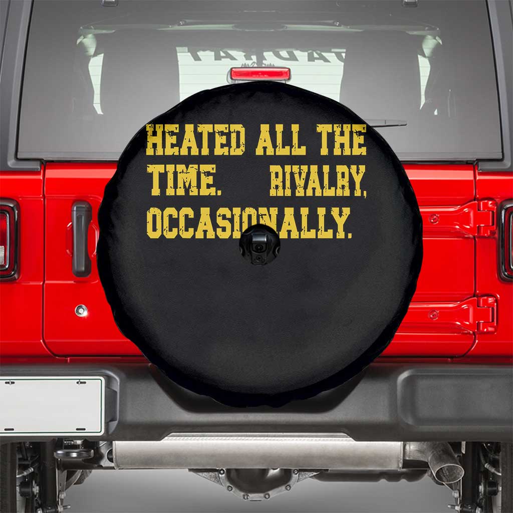 Heated All The Time Rivalry Occasionally Spare Tire Cover Viral Hockey Romance for Passionate Fans TS02 Black Print Your Wear