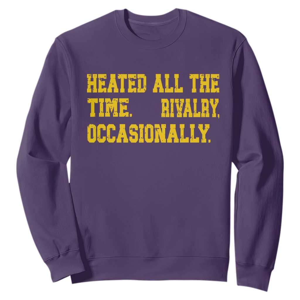 Heated All The Time Rivalry Occasionally Sweatshirt Viral Hockey Romance for Passionate Fans TS02 Purple Print Your Wear