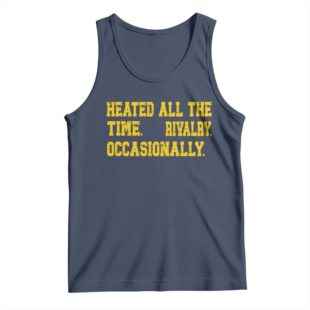 Heated All The Time Rivalry Occasionally Tank Top Viral Hockey Romance for Passionate Fans TS02 Navy Print Your Wear