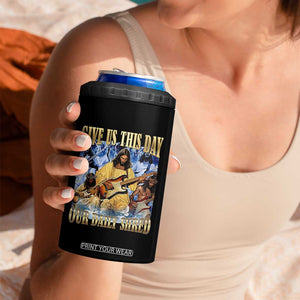 Give Us This Day Our Daily Shred Funny Christian Jesus Rock 4 in 1 Can Cooler Tumbler Faith Humor Music Lover Inspired Gift TS02 Print Your Wear