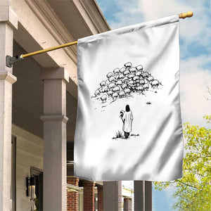 Jesus The Good Shepherd Minimalist Christian Garden Flag Sheep Flock Faith Spiritual Inspirational Gift TS02 Print Your Wear