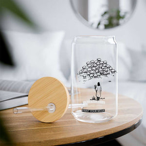 Jesus The Good Shepherd Minimalist Christian Glass Can Sheep Flock Faith Spiritual Inspirational Gift TS02 Print Your Wear