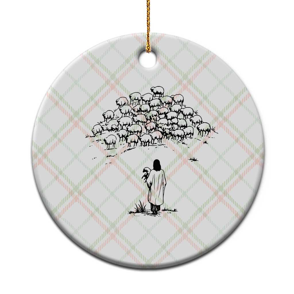 Jesus The Good Shepherd Minimalist Christian Ceramic Ornament Sheep Flock Faith Spiritual Inspirational Gift TS02 1pc Christmas Plaid Print Your Wear