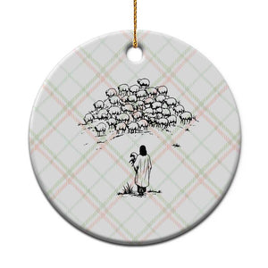 Jesus The Good Shepherd Minimalist Christian Ceramic Ornament Sheep Flock Faith Spiritual Inspirational Gift TS02 1pc Christmas Plaid Print Your Wear