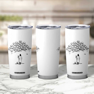 Jesus The Good Shepherd Minimalist Christian Tumbler Cup Sheep Flock Faith Spiritual Inspirational Gift TS02 Print Your Wear