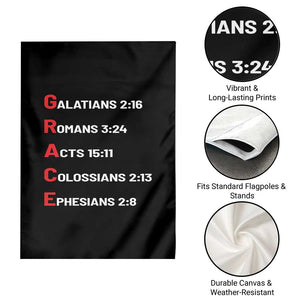 GRACE Christian Scripture Acronym Garden Flag Bible Verses Galatians Romans Acts Colossians Ephesians Faith Message Gift TS02 Print Your Wear