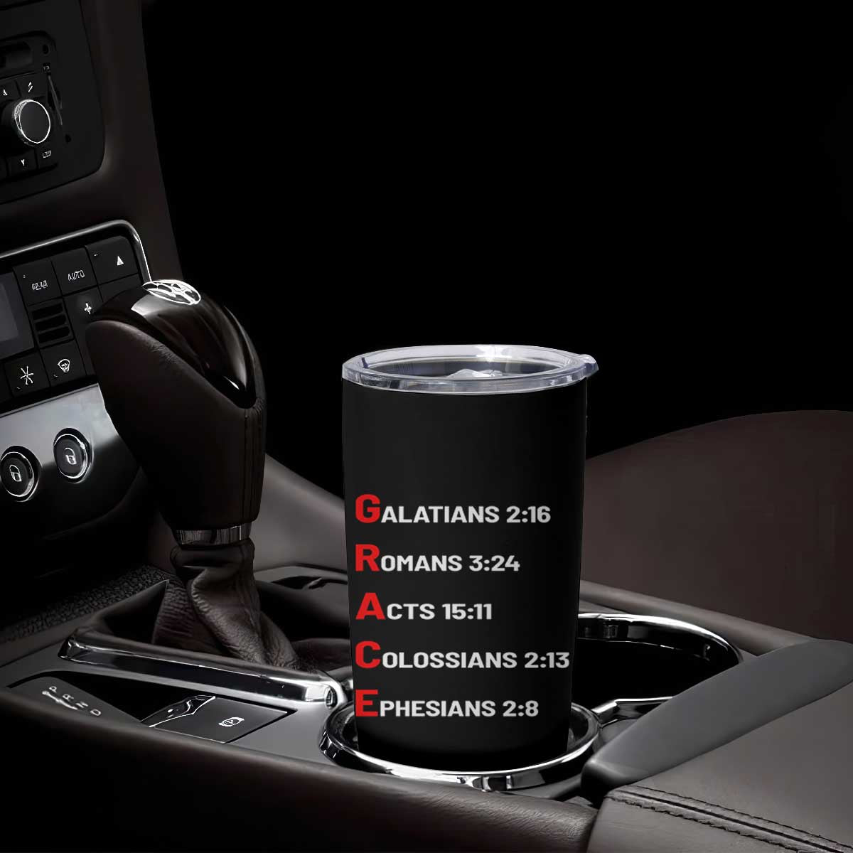 GRACE Christian Scripture Acronym Tumbler Cup Bible Verses Galatians Romans Acts Colossians Ephesians Faith Message Gift TS02 Print Your Wear