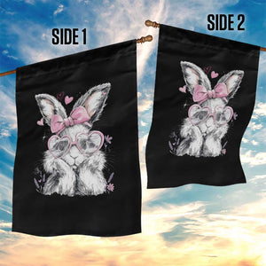 Cute Easter Bunny with Heart Glasses Pink Bow Garden Flag Adorable Rabbit Love Aesthetic Gift TS02 Print Your Wear