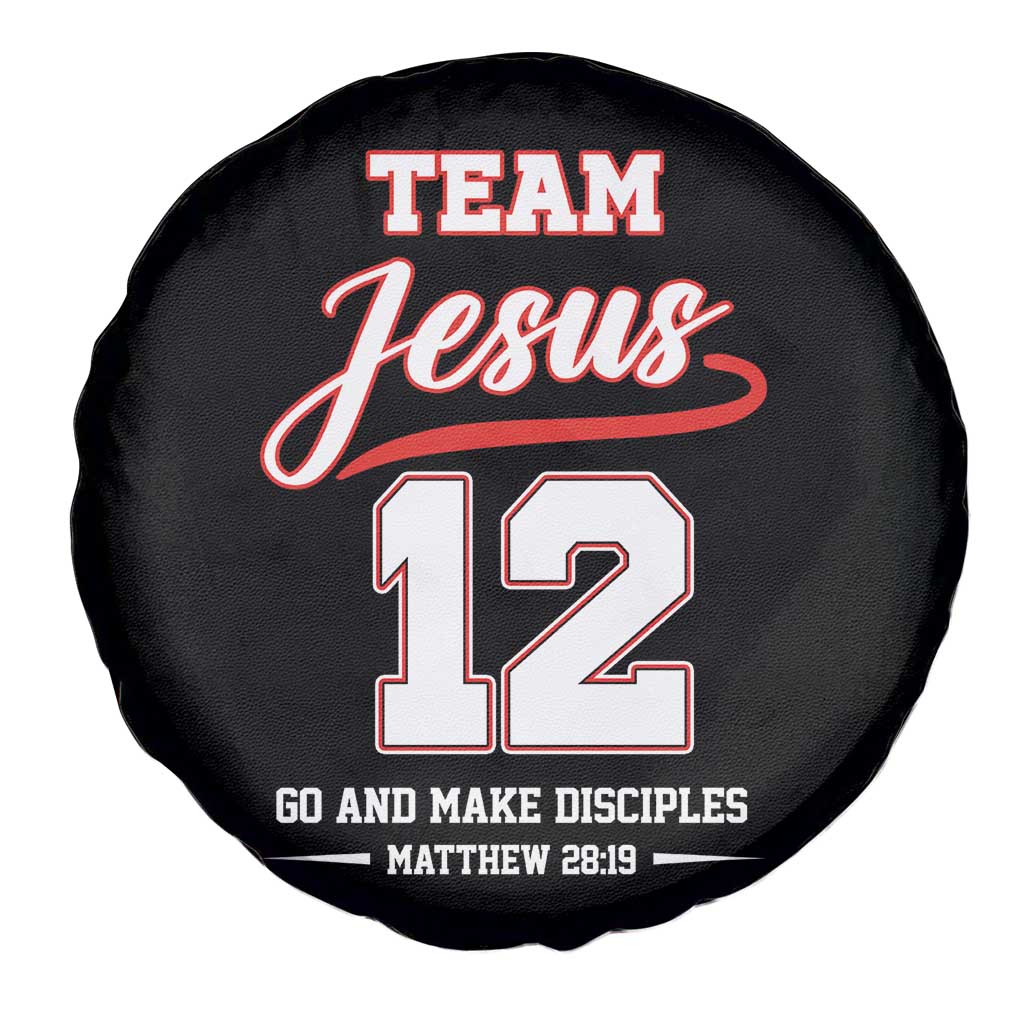 Team Jesus 12 Christian Sports Style Spare Tire Cover Go And Make Disciples Matthew 28:19 Faith Athletic Inspired Gift TS02 Print Your Wear