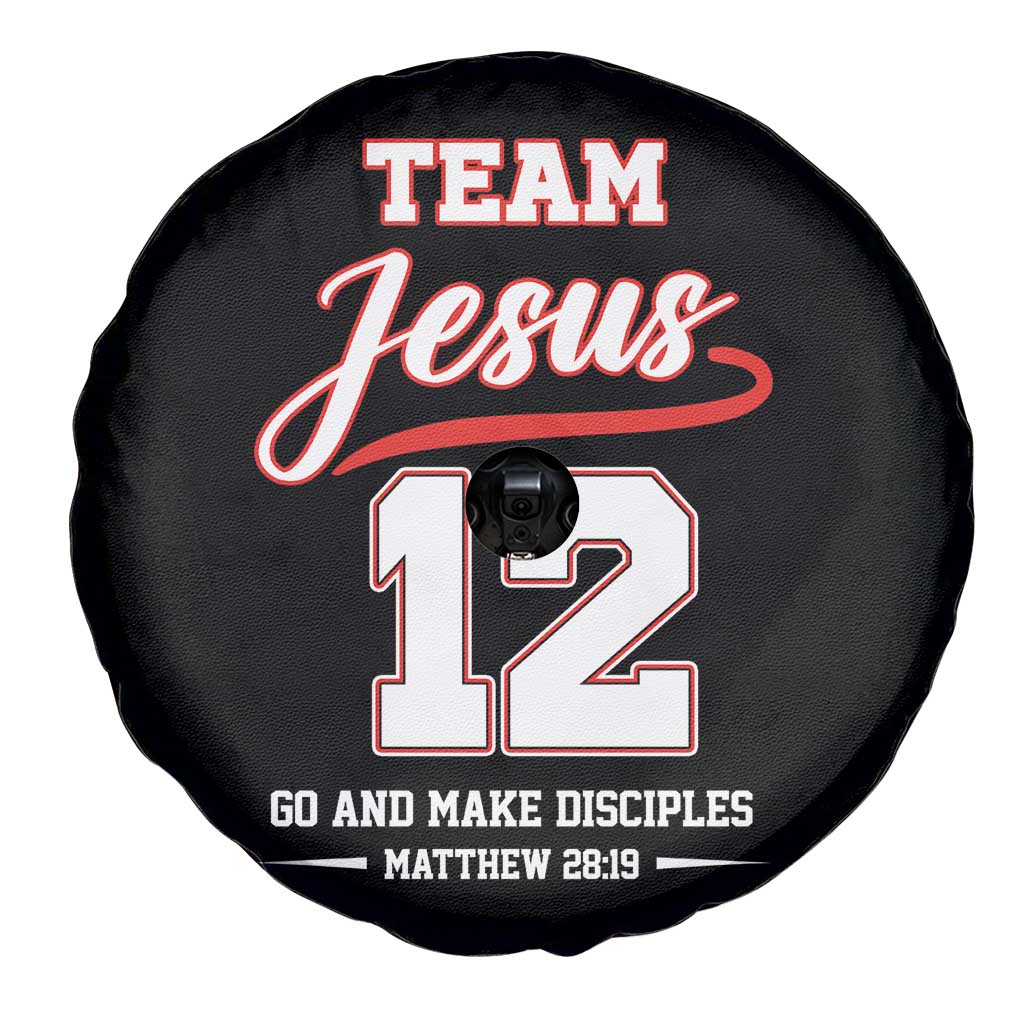 Team Jesus 12 Christian Sports Style Spare Tire Cover Go And Make Disciples Matthew 28:19 Faith Athletic Inspired Gift TS02 Print Your Wear