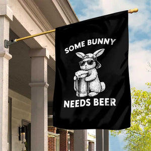 Some Bunny Needs Beer Funny Easter Drinking Humor Garden Flag Cool Rabbit with Sunglasses Graphic Gift TS02 Print Your Wear