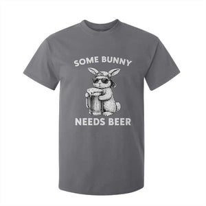 Some Bunny Needs Beer Funny Easter Drinking Humor T Shirt For Kid Cool Rabbit with Sunglasses Graphic Gift TS02 Charcoal Print Your Wear