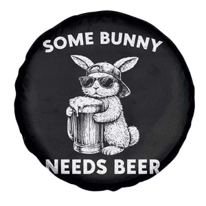 Some Bunny Needs Beer Funny Easter Drinking Humor Spare Tire Cover Cool Rabbit with Sunglasses Graphic Gift TS02 Print Your Wear