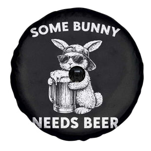 Some Bunny Needs Beer Funny Easter Drinking Humor Spare Tire Cover Cool Rabbit with Sunglasses Graphic Gift TS02 Print Your Wear