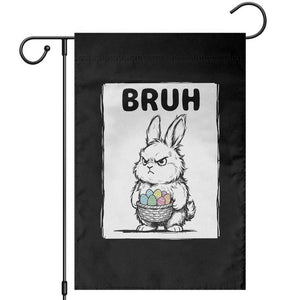 Bruh Angry Easter Bunny with Eggs Basket Garden Flag Funny Rabbit Meme Humor Graphic Gift TS02 Black Print Your Wear