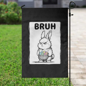 Bruh Angry Easter Bunny with Eggs Basket Garden Flag Funny Rabbit Meme Humor Graphic Gift TS02 Print Your Wear