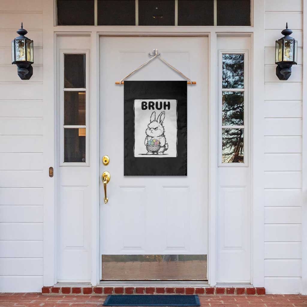 Bruh Angry Easter Bunny with Eggs Basket Garden Flag Funny Rabbit Meme Humor Graphic Gift TS02 Print Your Wear