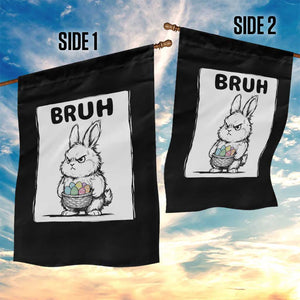 Bruh Angry Easter Bunny with Eggs Basket Garden Flag Funny Rabbit Meme Humor Graphic Gift TS02 Print Your Wear