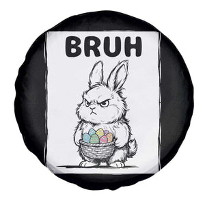 Bruh Angry Easter Bunny with Eggs Basket Spare Tire Cover Funny Rabbit Meme Humor Graphic Gift TS02 Print Your Wear