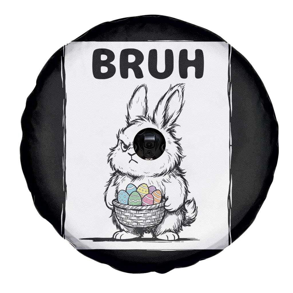 Bruh Angry Easter Bunny with Eggs Basket Spare Tire Cover Funny Rabbit Meme Humor Graphic Gift TS02 Print Your Wear