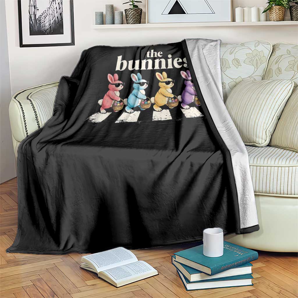 The Bunnies Parody Crossing Rabbits Graphic Throw Blanket Funny Easter Pop Culture Style Cute Bunny Gift TS02 Print Your Wear