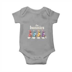 The Bunnies Parody Crossing Rabbits Graphic Baby Onesie Funny Easter Pop Culture Style Cute Bunny Gift TS02 Sport Gray Print Your Wear
