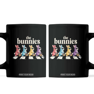 The Bunnies Parody Crossing Rabbits Graphic Coffee Mug Funny Easter Pop Culture Style Cute Bunny Gift TS02 Black Print Your Wear