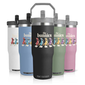 The Bunnies Parody Crossing Rabbits Graphic Flip Straw Tumbler Funny Easter Pop Culture Style Cute Bunny Gift TS02 Print Your Wear