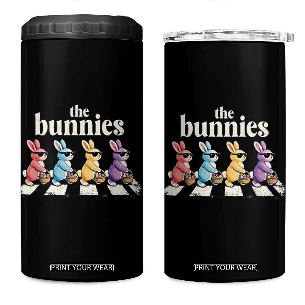The Bunnies Parody Crossing Rabbits Graphic 4 in 1 Can Cooler Tumbler Funny Easter Pop Culture Style Cute Bunny Gift TS02 One Size: 16 oz Black Print Your Wear